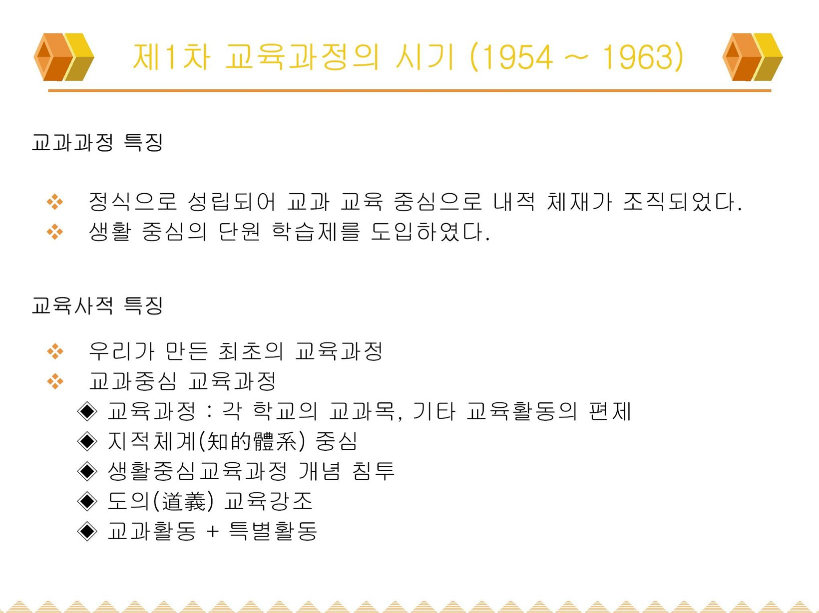 제1차교육과정(2)
